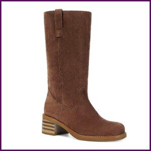 Elegant Brown Suede Ankle Booties